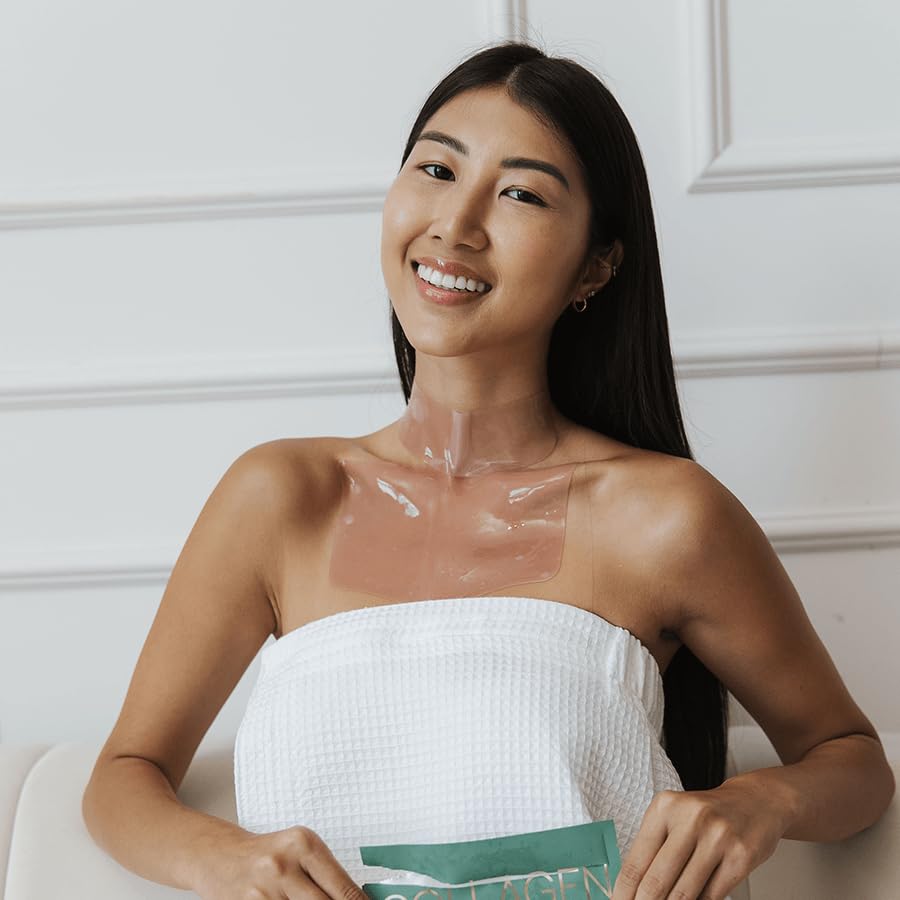 Karuna Collagen Neck & Chest Hydrogel Mask 1-Pack | Firming & Hydrating K-Beauty Masks with Collagen, Peptides & Niacinamide | For Wrinkles & Sagging Beauty & Personal Care Karuna