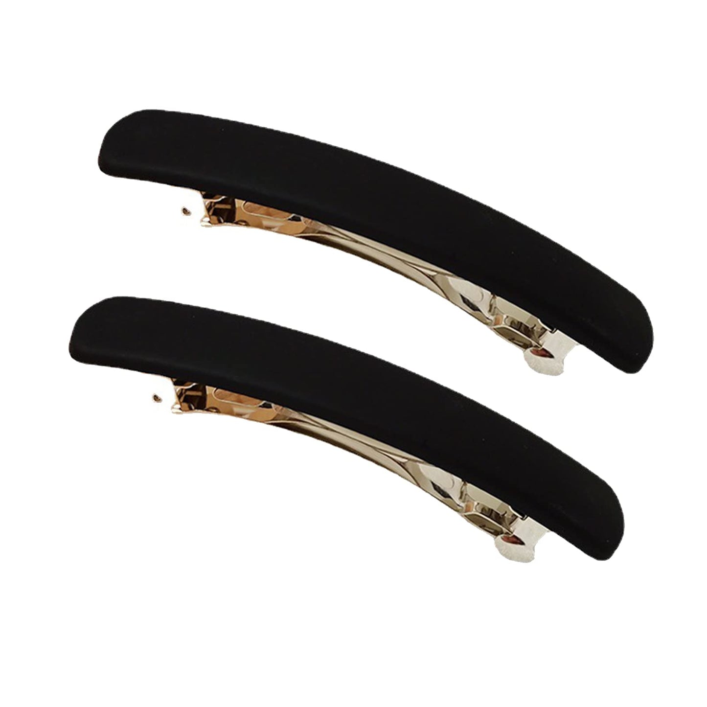 2 Pack Curved Matte French Barrettes for Thick and Fine Hair - Metal Spring Clips, Ponytail Hairpins for Chic Styling, No Slip Grip for Workouts Beauty & Personal Care OFIYOU