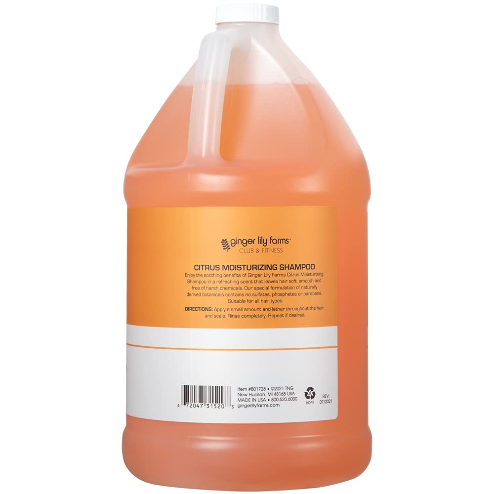 Ginger Lily Farms Club & Fitness Shampoo, 128oz/4pk, Citrus