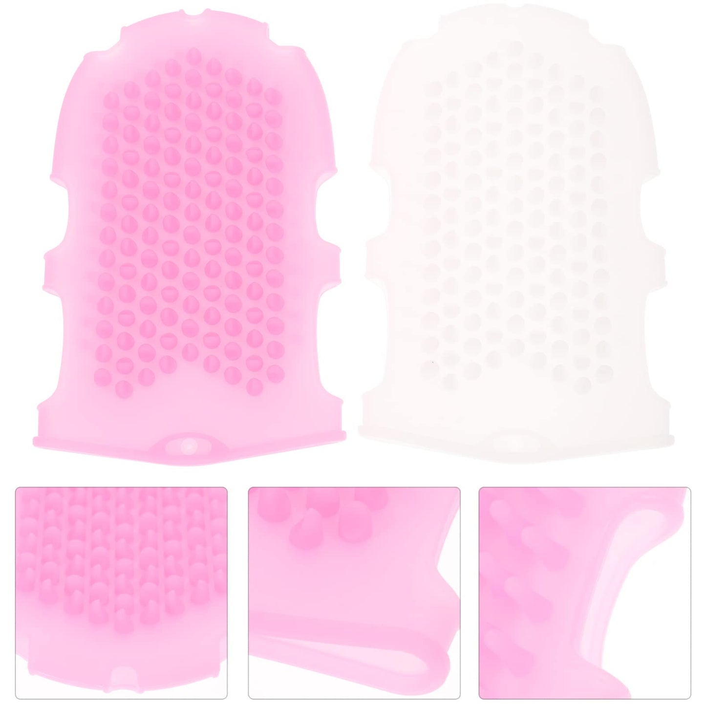 COHEALI 2 Pcs Silicone Massage Glove Bath Massage Brush for Shower Exfoliating Body Scrubber Mitt Soft Hand Fit Design 6.69 X 3.93 X 0.78 in Beauty and Personal Care COHEALI