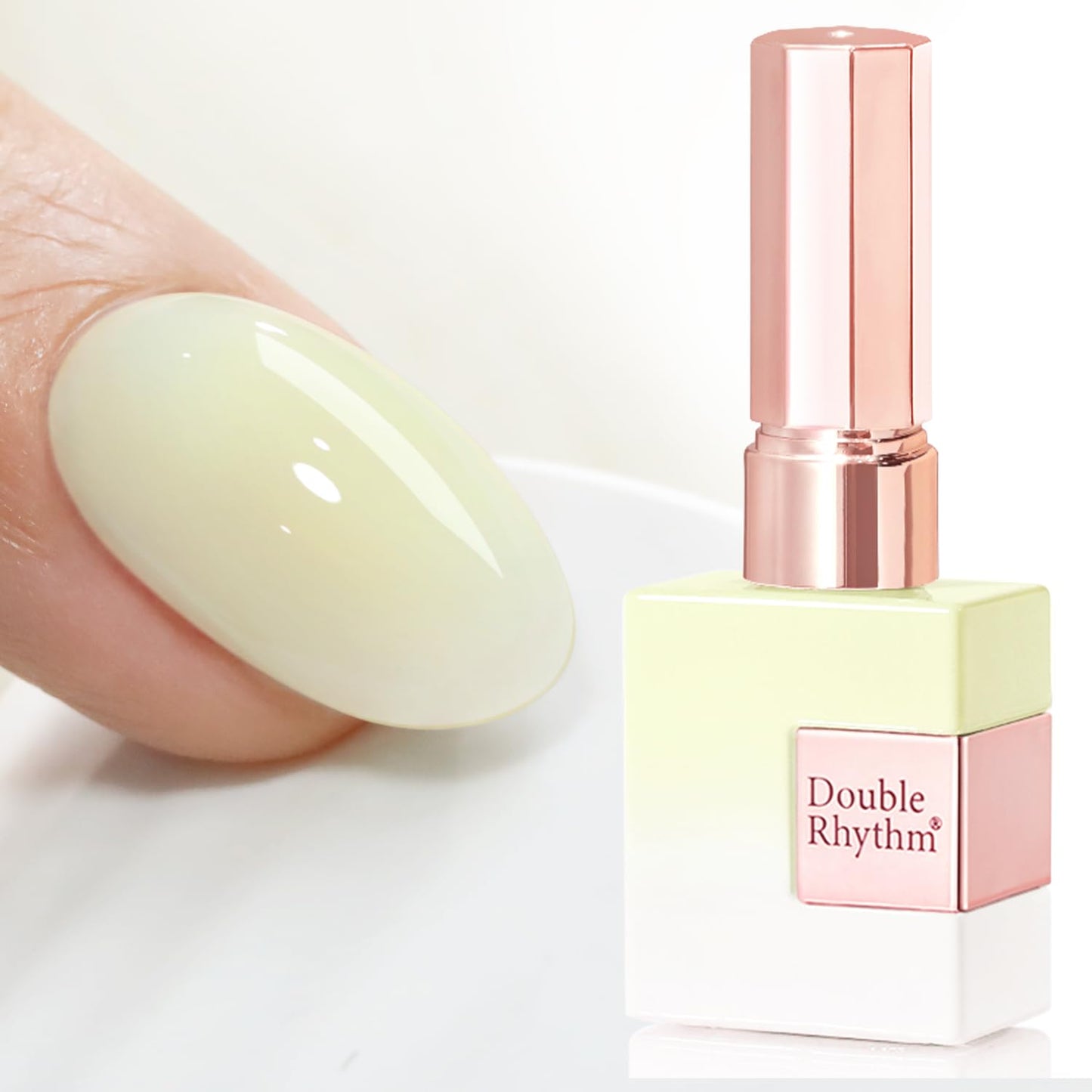 Double Rhythm 0.52Oz Nail Strengthener Rubber Gel Polish Builder in a Bottle for Nail Thickening Extension Hard Structure Glue (Pale Yellow-R013) Beauty and Personal Care Double Rhythm Default Title