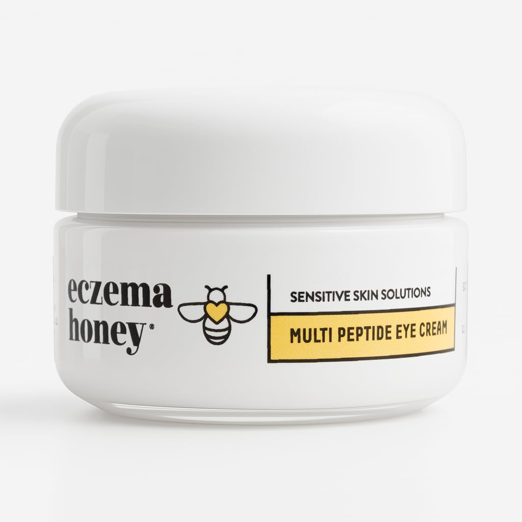 ECZEMA HONEY Multi Peptide Eye Cream - Anti Aging Eye Cream for Dark Circles & Puffiness - Facial Skin Care Products for Eczema, Dry & Sensitive Skin Beauty & Personal Care ECZEMA HONEY