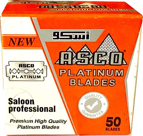 Asco Platinum Double Edge Safety Razor Blades, 50 blades (5x10) Beauty and Personal Care LORD