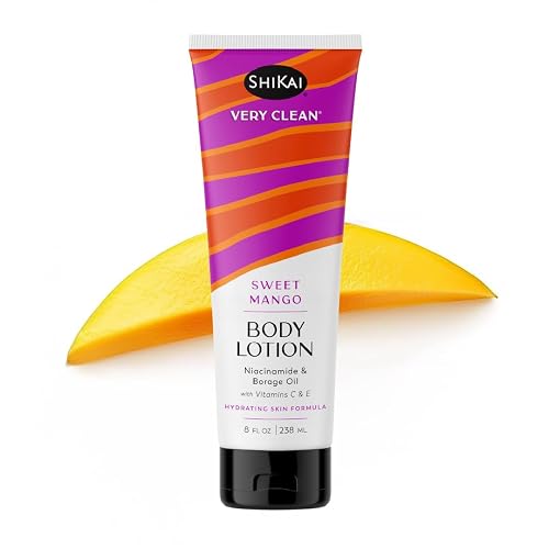 ShiKai Very Clean Body Lotion (Sweet Mango, 8 oz) | Hydrating Skin Moisturizer for Dry Skin | With Niacinamide, Borage Oil, and Vitamin C & E Beauty & Personal Care ShiKai
