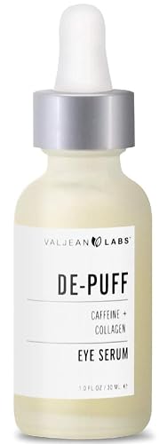 Valjean Labs DePuff Eye Serum | Caffeine + Collagen | Helps to Reduce Under Eye Puffiness and Combat Signs of Aging | Paraben Free (1 oz) Beauty & Personal Care VALJEAN LABS