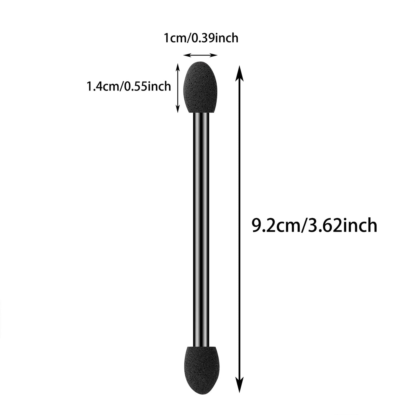 Ponpon 100Pcs Eyeshadow Applicators Dual Sides Eye Sponge Applicators Disposable Eyeshadow Brush for Girls Lady Women Makeup Beauty & Personal Care Ponpon