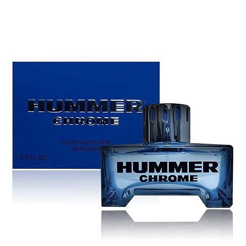 Hummer Chrome Cologne for Men EDT 4.2 oz Beauty & Personal Care Hummer