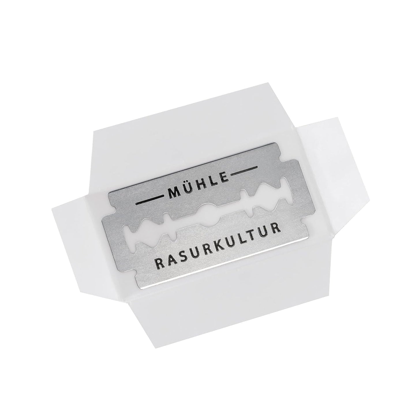MÜHLE R 89 Shaving Set 5 Pieces - Safety Razor with Closed Comb Chrome-Plated Metal Blade, Cream, Cloth - Silver Beauty and Personal Care MÜHLE