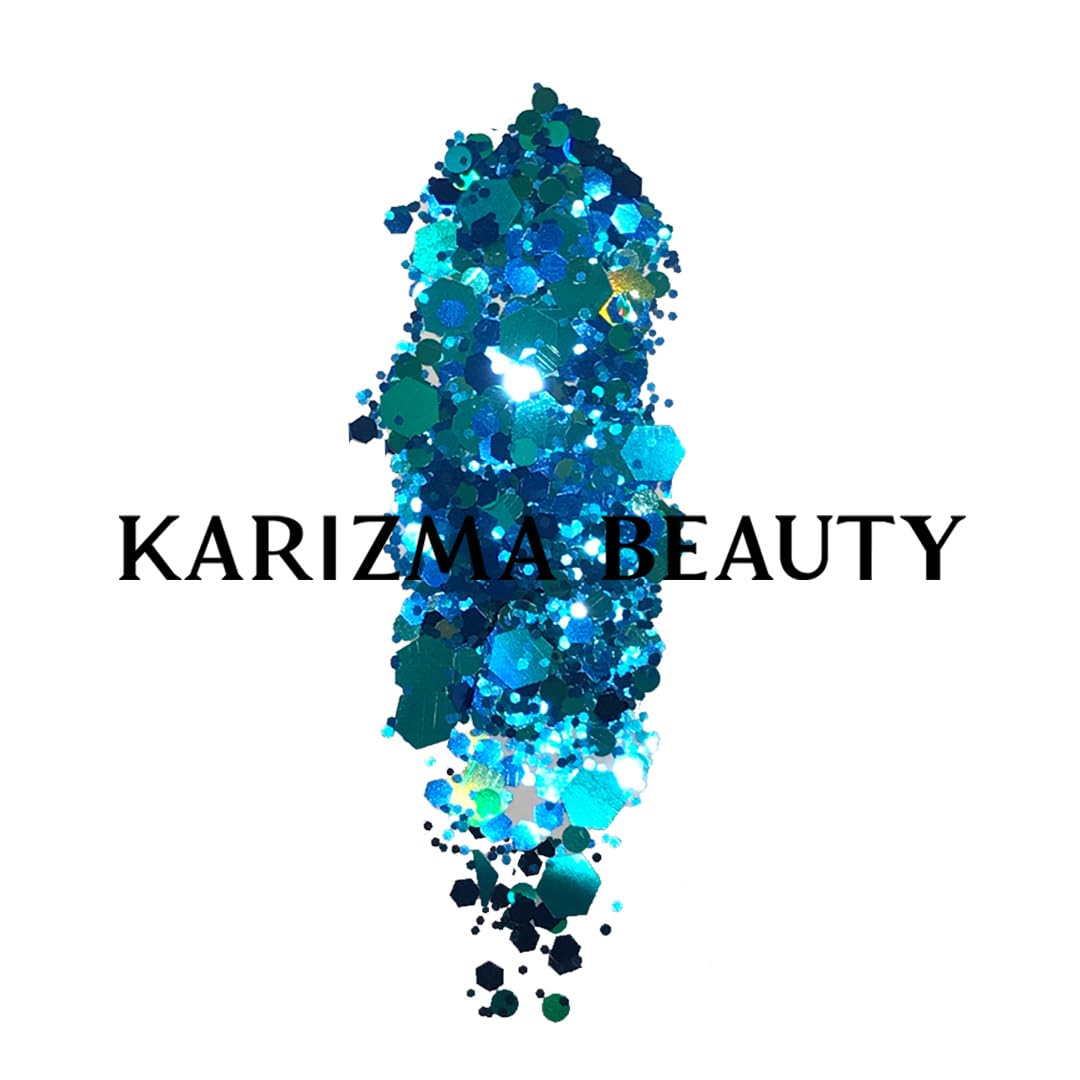 KARIZMA Mermaid Dreams Glitter Set - 10g Chunky Face, Hair, Eye & Body Glitter for Women. Rave & Festival Accessories Beauty & Personal Care KARIZMA