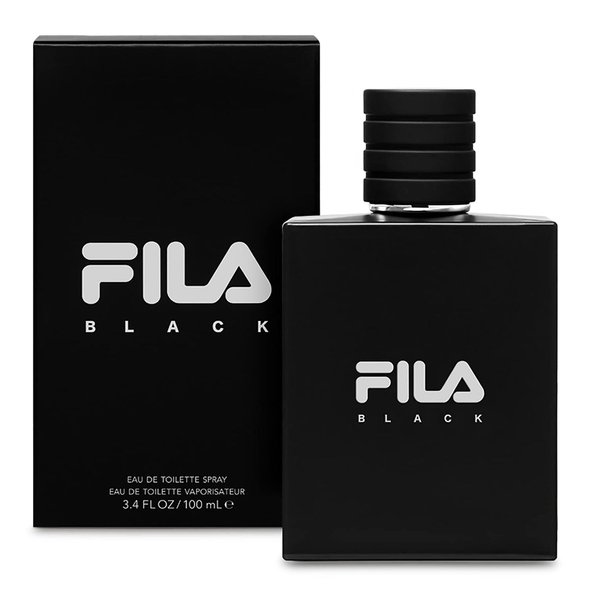 FILA Black - Cologne for Men with Invigorating Spicy and Floral Scent - Mens Cologne with Long Lasting Citrus, Jasmine, and Amber Notes - 3.4 oz