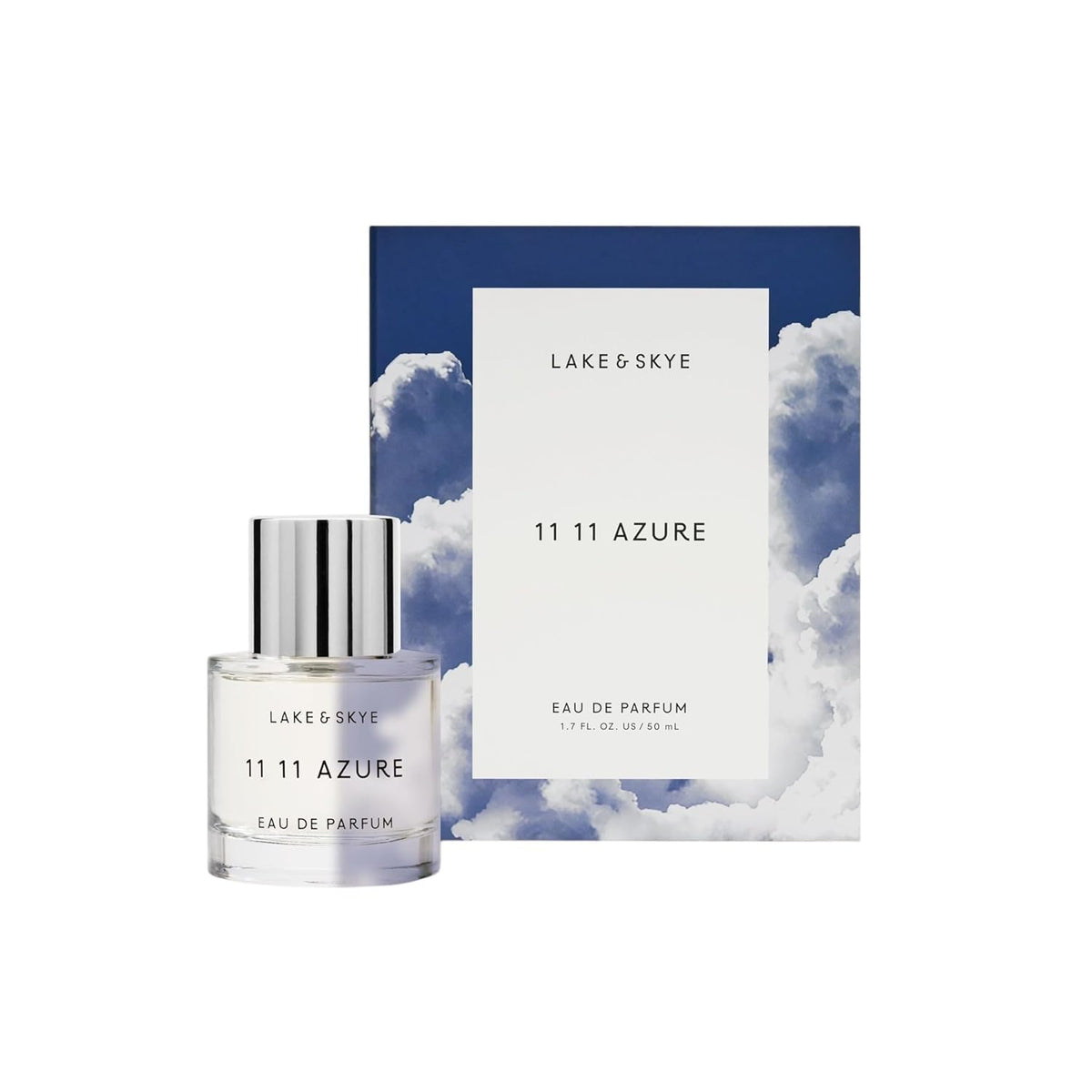 Lake & Skye 11 11 Azure Eau de Parfum, 1.7 fl oz (50 ml) - Aquatic, Floral, Skin Musk, Clean, Vegan, Paraben-Free, Cruelty-Free Beauty & Personal Care Lake & Skye