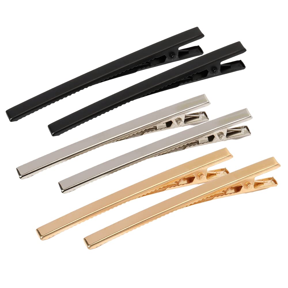 Pack of 18 Matte Metal Alligator Barrettes - 3.15" Long and Skinny Hair Styling Clips for Women and Girls (Black /Silver/ Gold) Beauty & Personal Care SOTOLAN