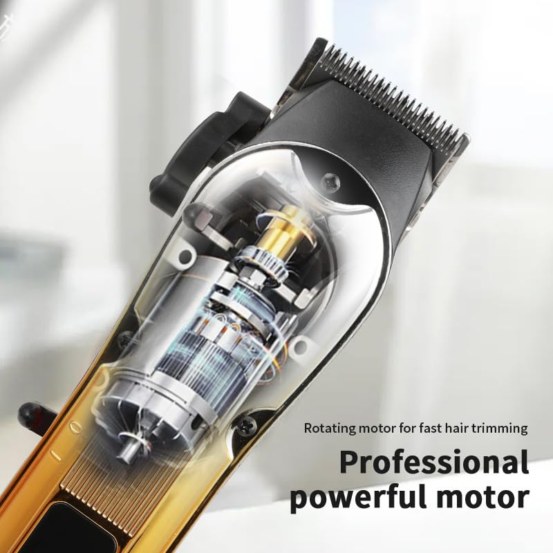 GLESVOWIO Cordless Hair Clippers for Men Barber Set with LED Digital Display 4 Limit Combs Rechargeable Haircutting Machine Fast Charging Beauty and Personal Care GLESVOWIO