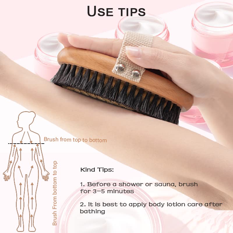 SURNUO Copper Body Brush - Ion Dry Brush to Wake Up, Smooth Skin, and Reduce Stress Beauty and Personal Care Surnuo