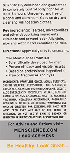 MenScience Androceuticals Advanced Deodorant, 2.6 oz (Pack of 1) Beauty & Personal Care MenScience