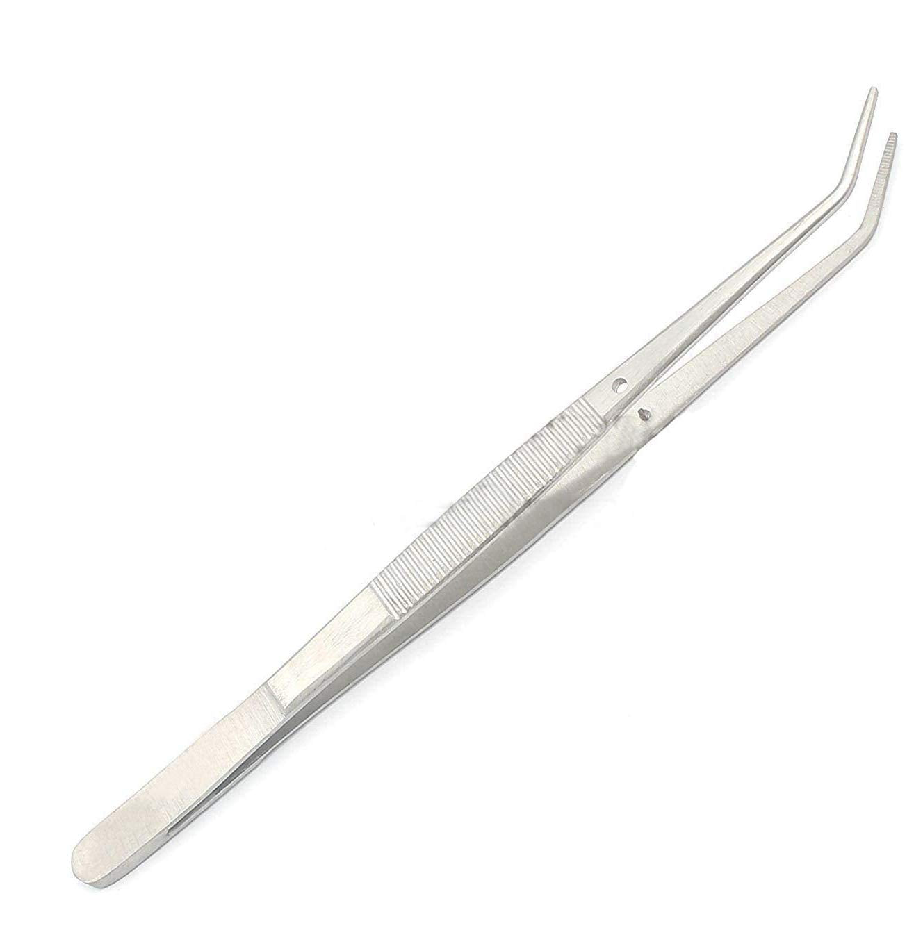 OdontoMed2011 Sewing Machine Tweezers Stainless Steel with Curved Serrated Tip Multipurpose Forceps for Craft Repairing Silver Beauty and Personal Care OdontoMed2011