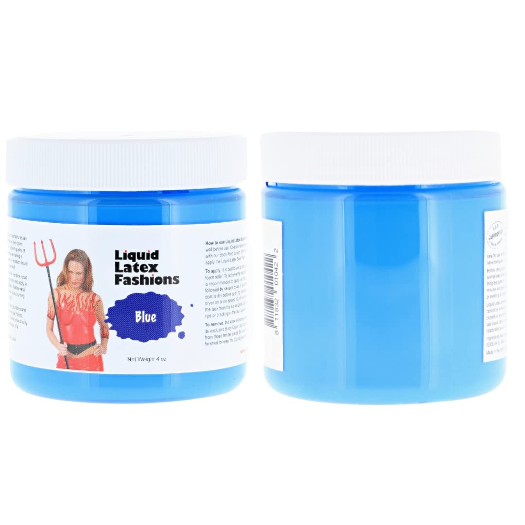 Liquid Latex Fashions Blue Body Paint for Adults and Kids, Ammonia Free, Cosplay Makeup, Creates Professional Monster, Zombie Arts, Easy On and Off- 4 Beauty & Personal Care Liquid Latex Fashions