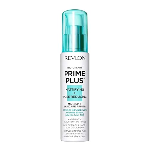 Revlon Face Primer, PhotoReady Prime Plus Face Makeup for All Skin Types, Blurs & Fills in Fine Lines, Infused with Salicylic Acid and AHA, Mattifying Beauty & Personal Care REVLON