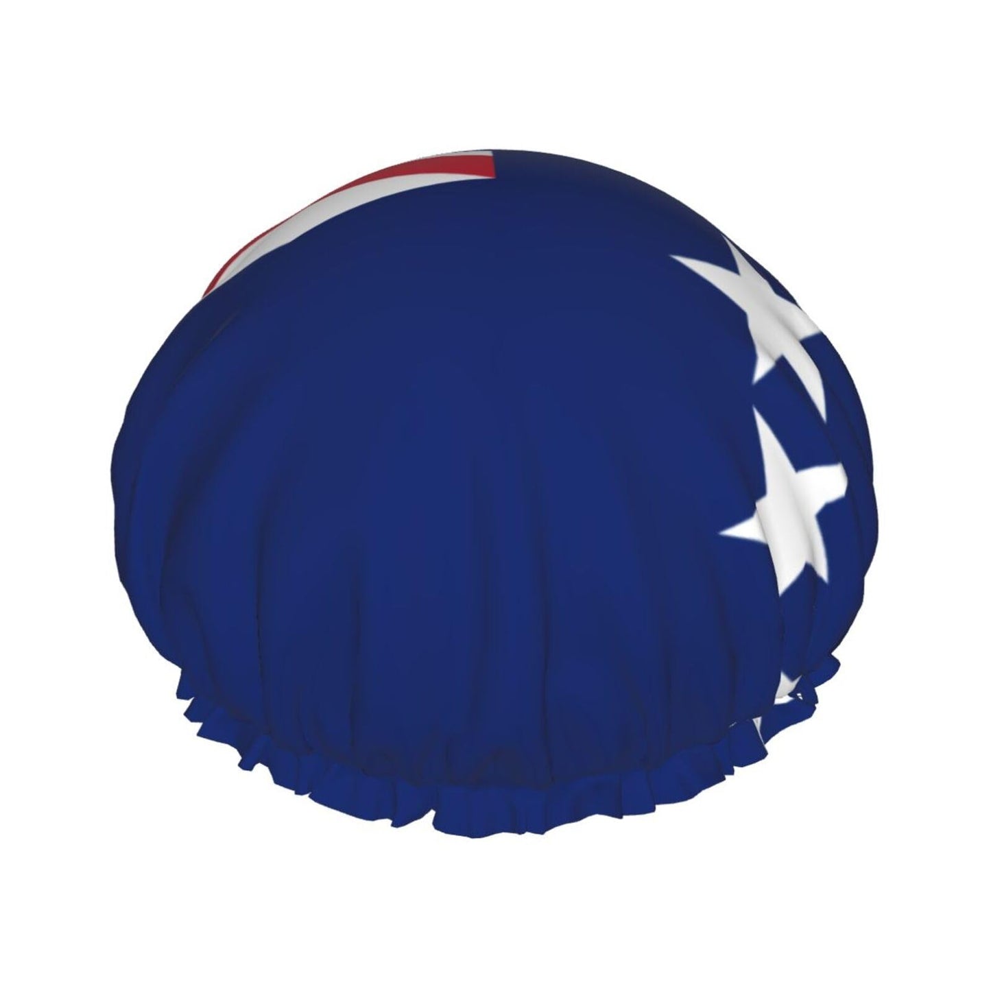 Cook Islands Flag Prints Shower Cap Double Layer Lined Waterproof Bathing Shower Hat Beauty and Personal Care Hayyett