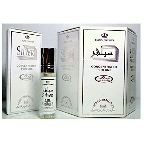 Silver - 6ml (.2oz) Roll-on Perfume Oil by Al-Rehab (Crown Perfumes) (Box of 6) Beauty & Personal Care Al-Rehab