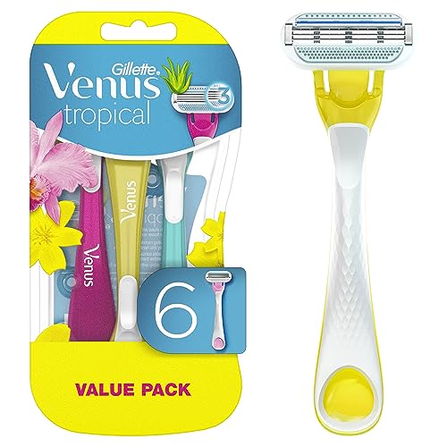 Gillette Venus Tropical Value Pack 6 Disposable Razors 3 Blades Beauty and Personal Care Gillette Venus