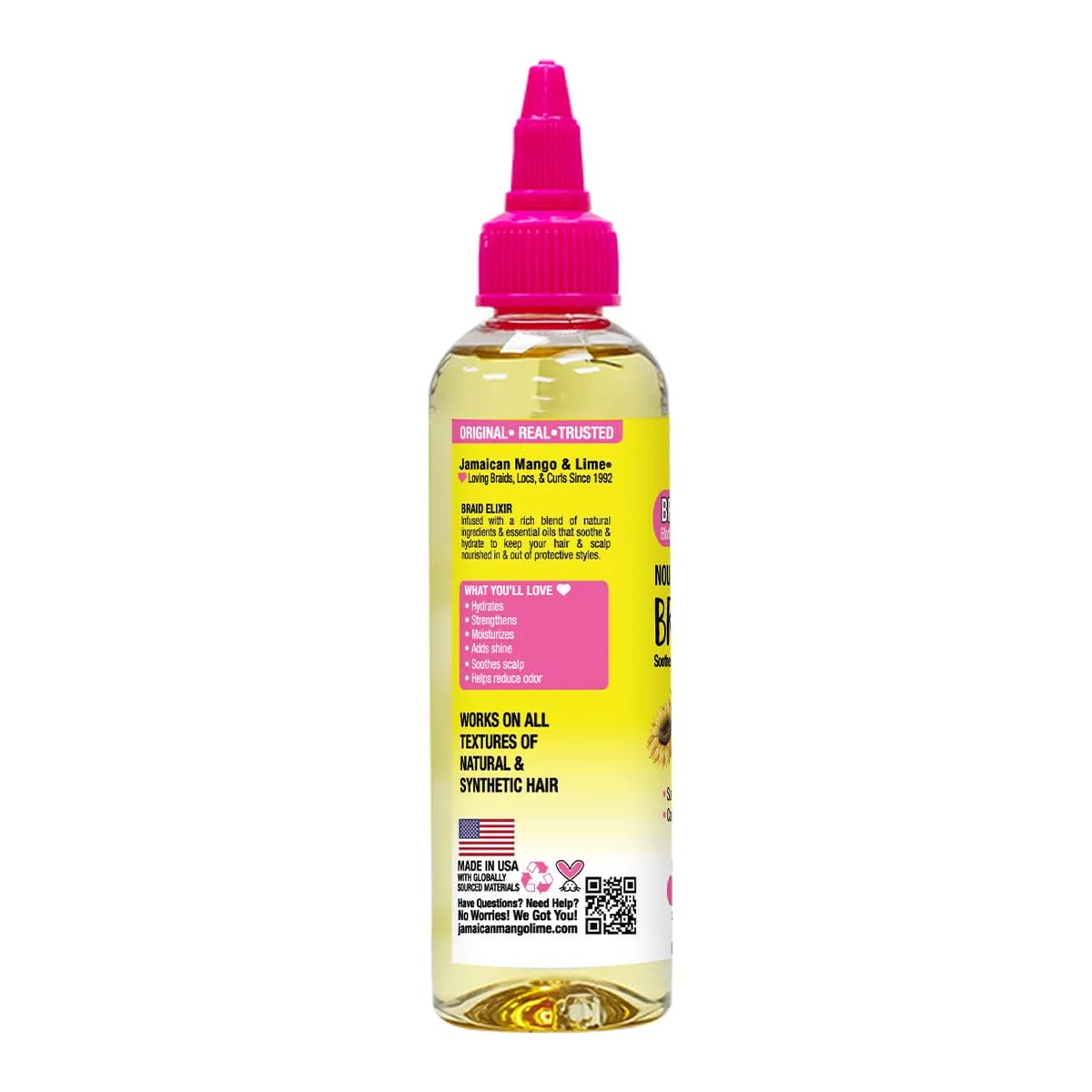 Jamaican Mango & Lime Braids Your Way Elixir - Lightweight Nourishing Oil for Boho Braids, Locs & Twists - Hydrating Scalp Treatment for Protective