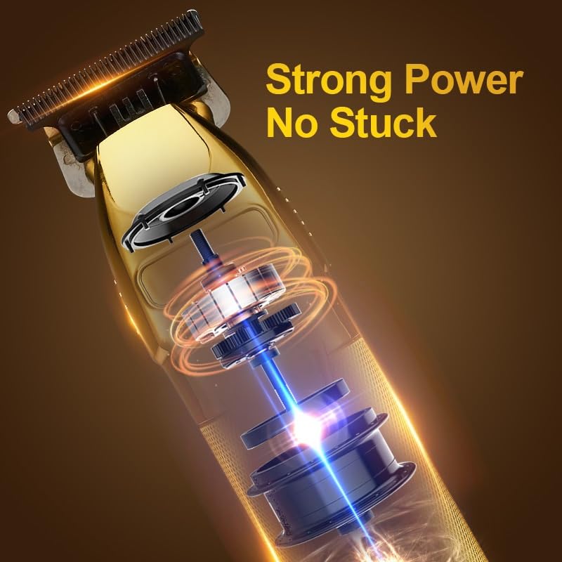 GLESVOWIO Pro Hair Clipper Electric Professional Trimmer for Men Cordless Rechargeable Shaver Barber Cutting Machine T Styling(Gold) Beauty and Personal Care GLESVOWIO