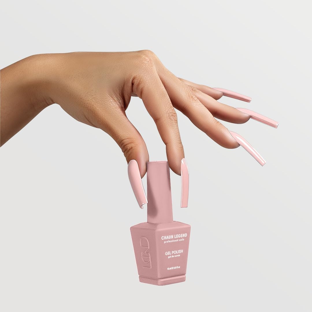 Chaun Legend UV Gel Nail Polish, 0.5 Ounce Long Lasting Salon Quality, Bubble Free Professional Manicures, Quick Dry High Shine, Peach Pie LG5021