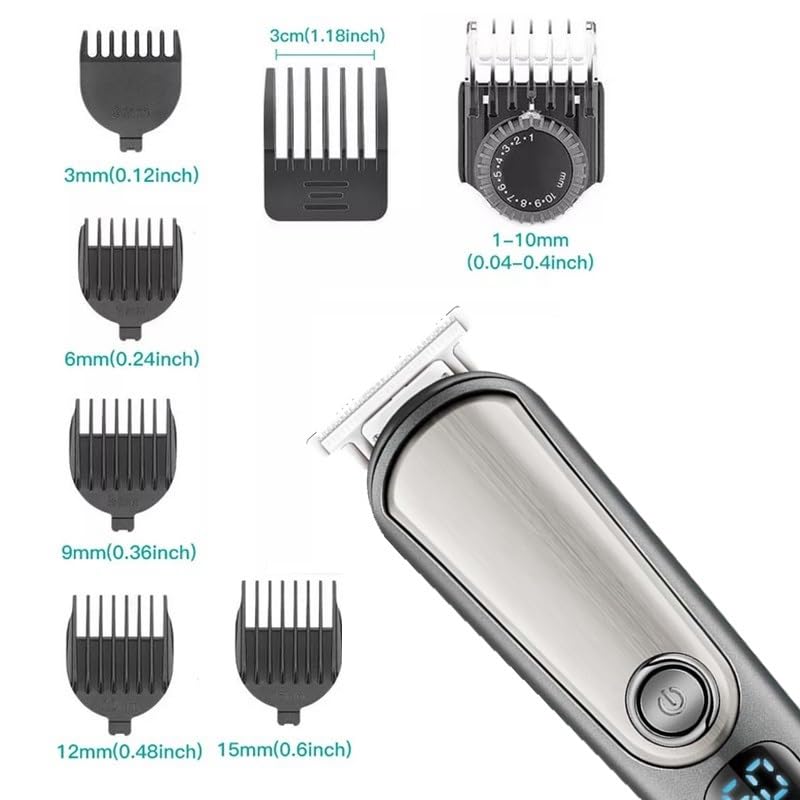 QDKVTNDJZ Hair Clippers for Men, 5 in 1 Adjustable Beard Trimmer for Body Groomer Electirc Shaver Facial Nose Ear Eyebrow Rechargeable Beauty and Personal Care QDKVTNDJZ