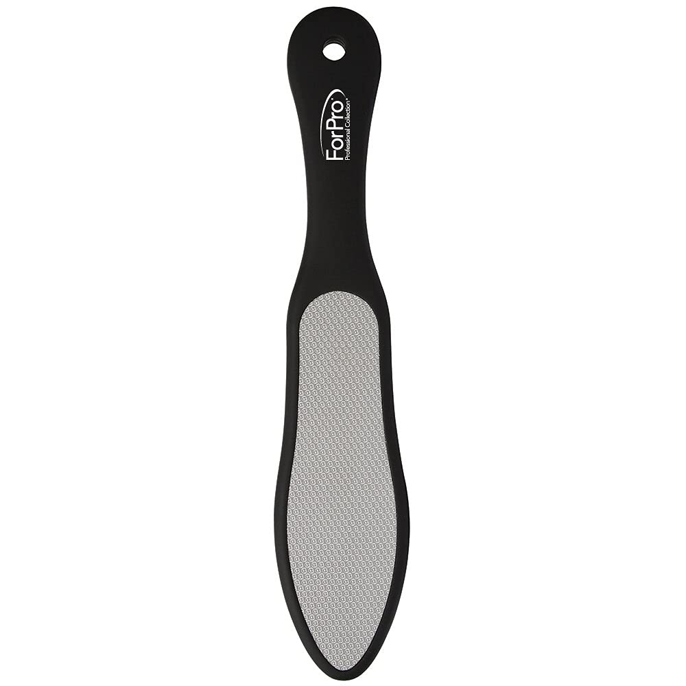 ForPro Black Bear Stainless Steel Pedicure File, Callus Remover Foot File, Double-Sided Professional Quality Tool for Heels and Feet, 10.5’’ L Beauty & Personal Care ForPro Professional Collection