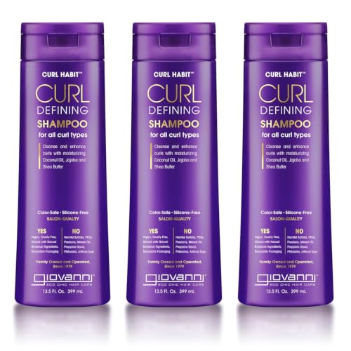 GIOVANNI Curl Habit Curl Defining Shampoo, All Types, Cruelty-Free, 13.5 oz