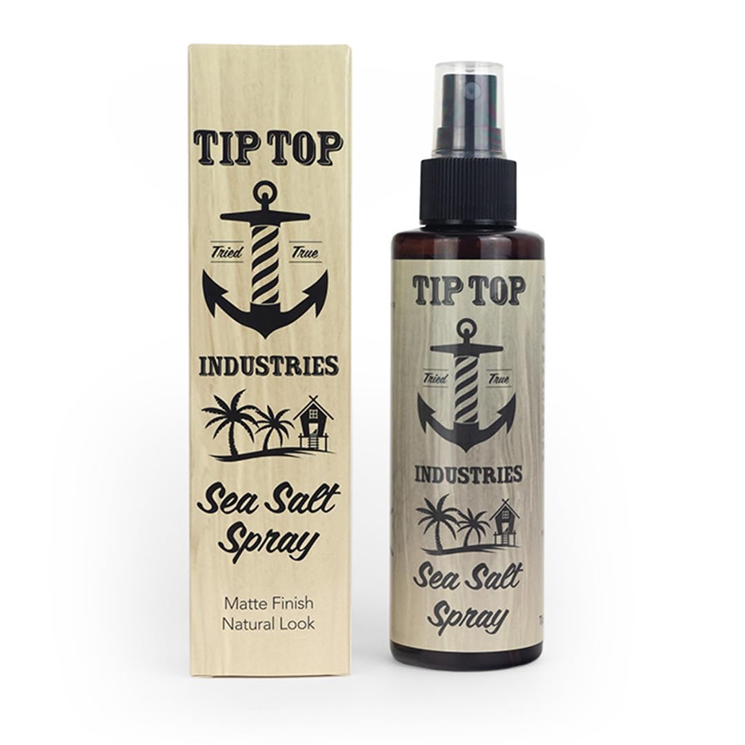 Tip Top Sea Salt Spray - Coconut Scent - Texturizing Matte Finish, Creates Beach Day Waves - For A Natural Relaxed Textured Hairstyle - 5 Fl Oz Beauty & Personal Care Tip Top Pomade