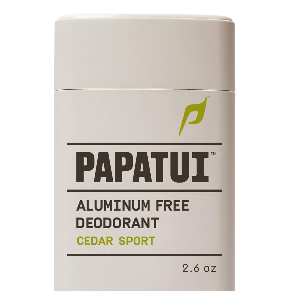 PAPATUI by Dwayne Johnson Aluminum-Free Deodorant for Men - Odor Protection, Moisture Absorption, Skin Nourishing Formula - Cedar Sport - 2.6oz Beauty and Personal Care PAPATUI