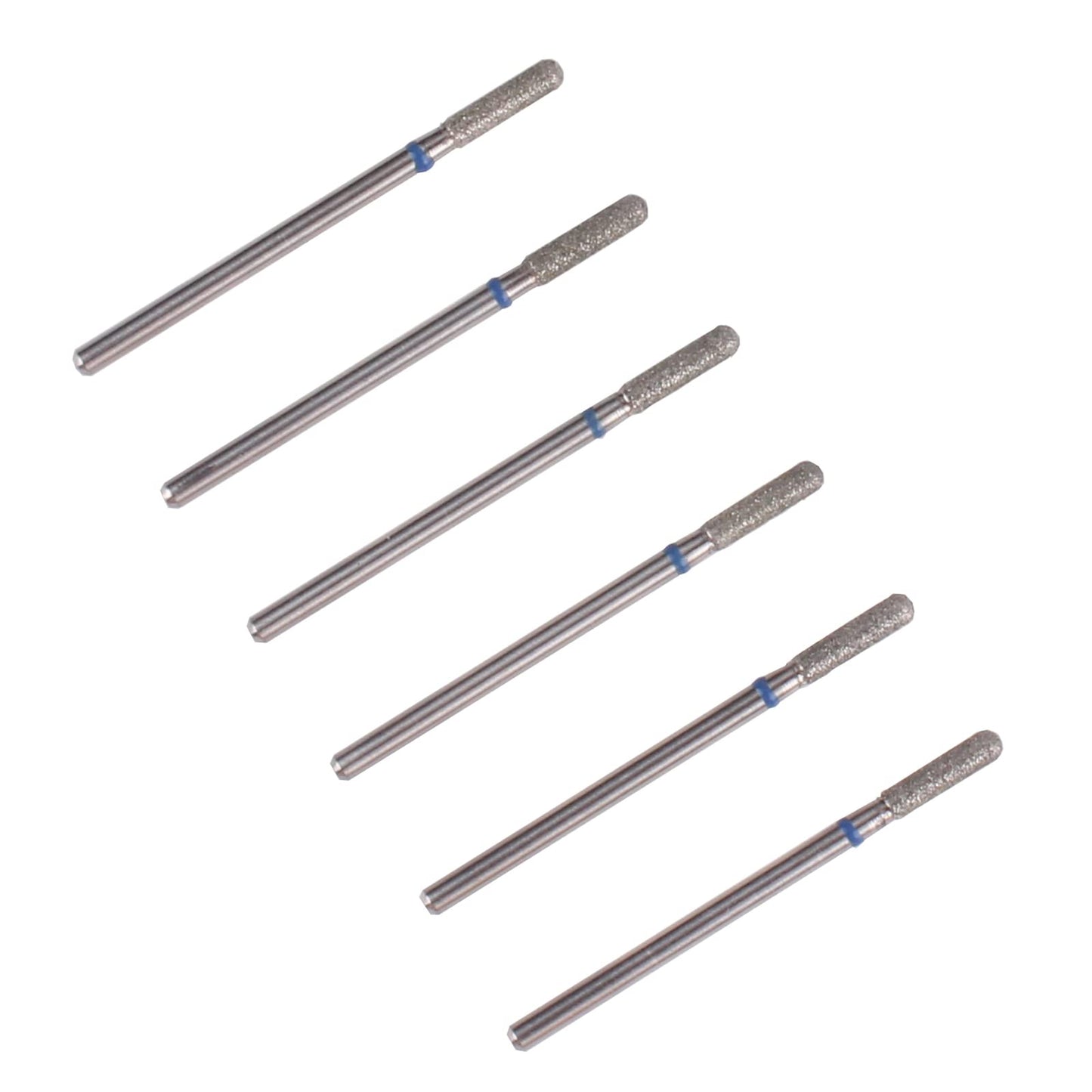 MZCMSL Cylinder Cuticle Drill Bits Set, 6pcs Round Top Russian Manicure Bits, 3/32 Shank efile Bit (Medium) Beauty & Personal Care MZCMSL