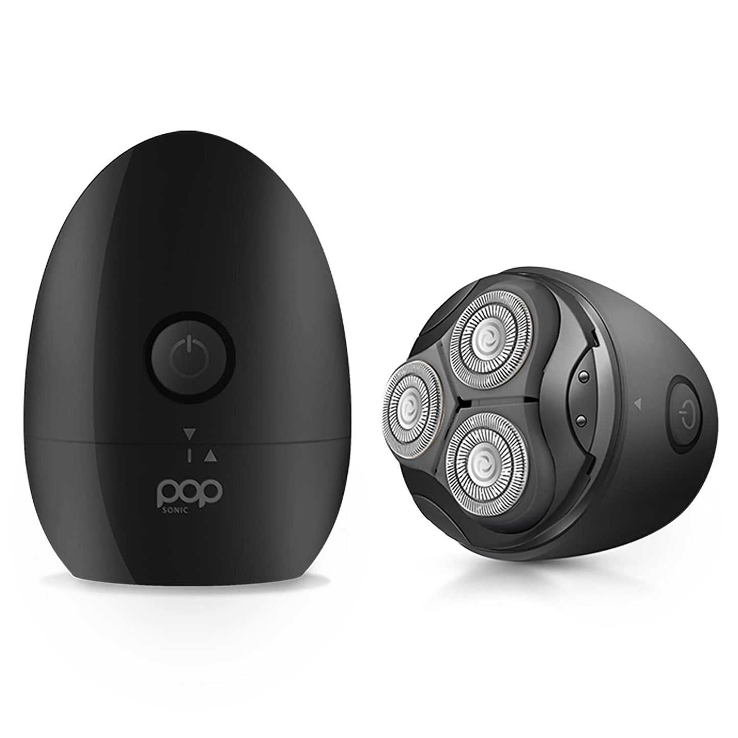 Pop Sonic Moon Shaver (Black) - Face & Body Shavers for Men & Women - 3 Floating Rotary Heads Face Shaver w/Removable Cap - Long Lasting Lithium-ion Beauty and Personal Care Pop Sonic