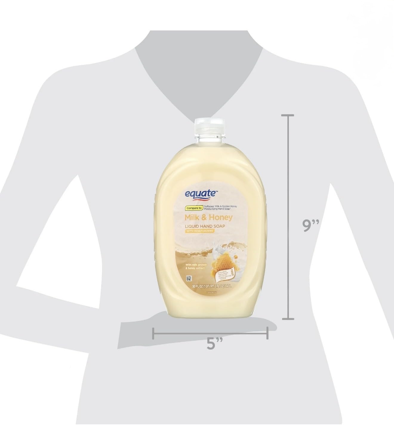 Equate Milk & Honey Liquid Hand Soap with Moisturizers, 50 FL OZ Beauty & Personal Care Equate