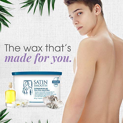Satin Smooth Titanium Blue Thin Film Hard Hair Removal Wax 14oz. (Pack of 2) Beauty and Personal Care SATIN SMOOTH