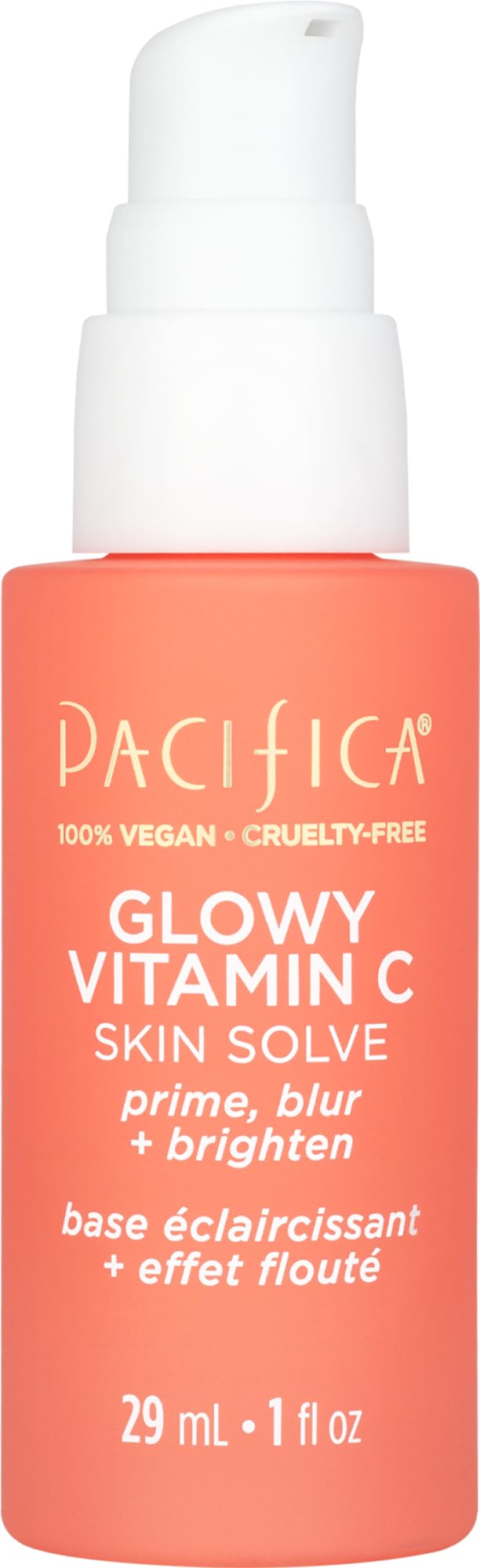 Pacifica Glowy Vitamin C Skin Solve Primer - Brightening Face Primer with Vitamin C, Kakadu Plum & Squalane, Hydrates & Illuminates, Vegan &