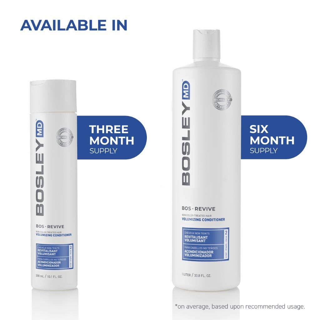 BosRevive Volumizing Conditioner for Noticeably Thinning, Non Color-Treated Hair - DHT-Blocking Saw Palmetto, Biotin Strengthening, Niacin Beauty & Personal Care BosleyMD