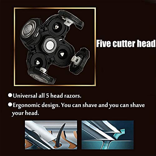 Shaver Blade Heads for 5 Heads Razor Blade Heads, Electric Razor Head Replacement Blades Beard Cutter Easy Install for Head and Face (Blue) Beauty and Personal Care CfoPiryx
