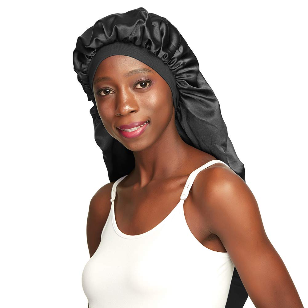Long Braids Satin Bonnet Jumbo Sleep Cap to Protect Hair Black Beauty and Personal Care Awefeel