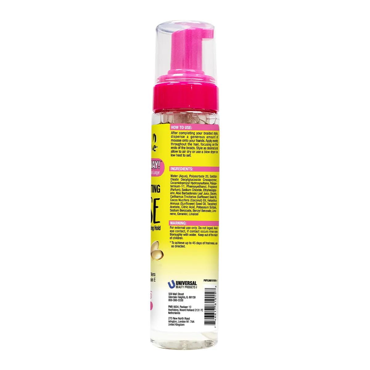 Jamaican Mango & Lime Braids Your Way Braid & Setting Mousse - Styling Mousse for Braids, Locs & Twists - Long-Lasting Hold, Frizz Control & Shine Beauty & Personal Care Jamaican Mango & Lime