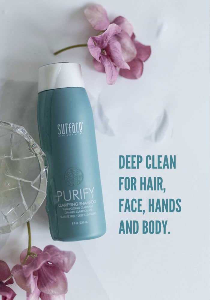SURFACE Hair - Purify Clarifying Cleansing Shampoo - Clarify, Deep Cleanse, Sulfate Free - 8 fl oz Beauty & Personal Care SURFACE