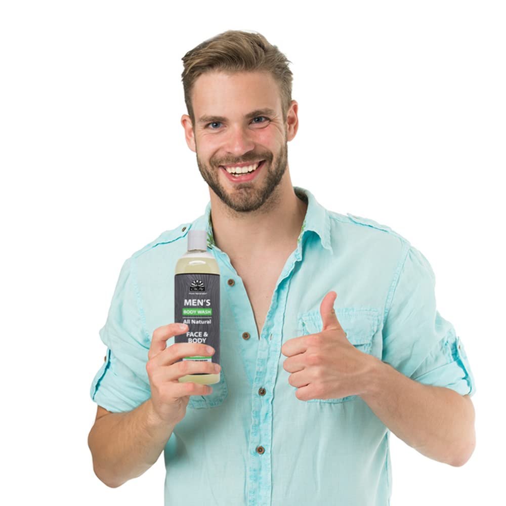 Okay men's all natural body & face wash 16 fluid ounce, Yellow, 16 Fluid Ounce Beauty & Personal Care OKAY
