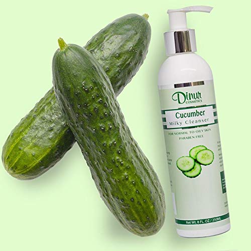 Dinur Cosmetics Cucumber Milky Cleanser Non Foaming Refreshing Removes Dirt MakeupIdeal for Oily Skin Soft Suple & Radiant Skin 8 fl. oz. 250 ml. Beauty & Personal Care Dinur Cosmetics