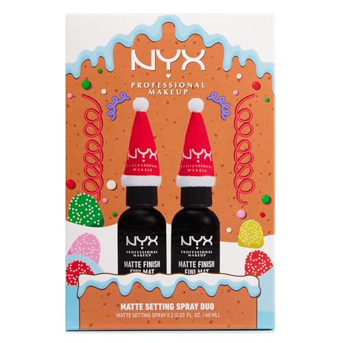 NYX PROFESSIONAL MAKEUP Makeup Setting Spray Duo Holiday Gift Set - Matte Finish, Long-Lasting Face Mist for up to 16HR Wear, Vegan Formula (Full Beauty & Personal Care NYX PROFESSIONAL MAKEUP