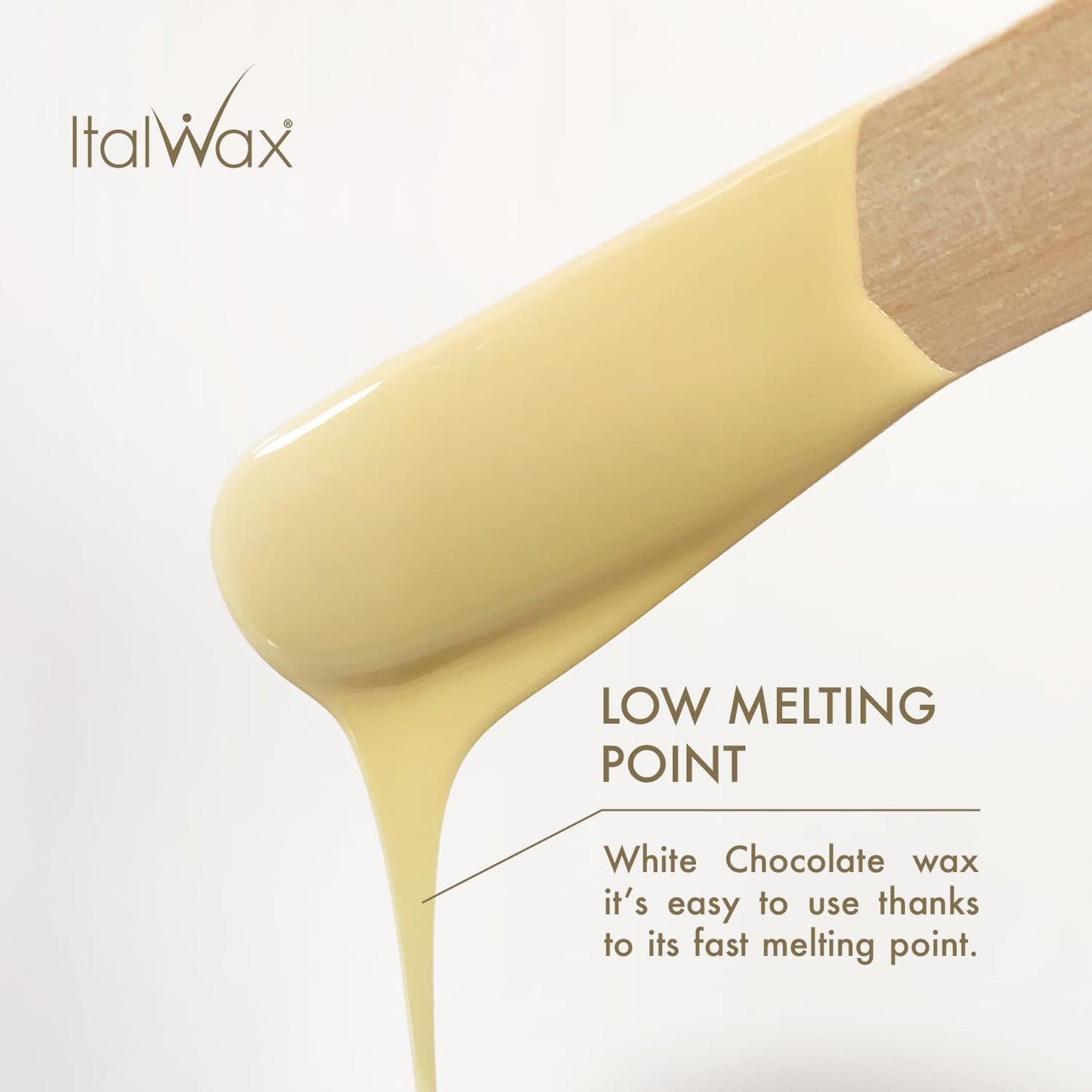 Italwax Classic Line White Chocolate Hard Wax Beads 2.2 lb (1 kg) - Long Setting Stripless Wax with Delicate Vanilla Fragrance for Large Areas & Easy Beauty and Personal Care Italwax