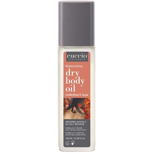 Cuccio Naturale Hydrating Dry Body Oil - Vanilla Bean & Sugar, 3.38 fl oz - Fast-Absorbing Lightweight Moisturizer for Smooth Soft Skin - Non-Greasy Beauty & Personal Care Cuccio