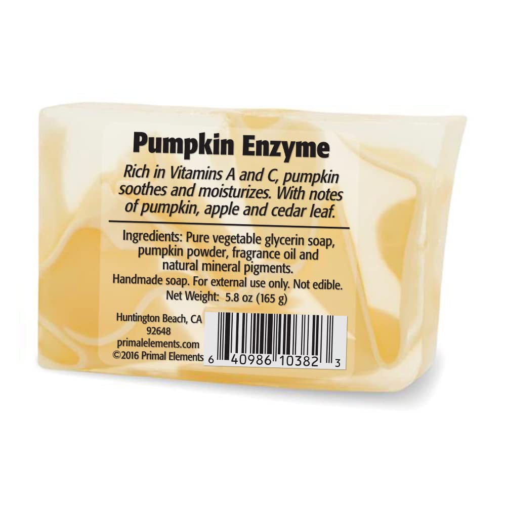 Primal Elements Pumpkin Enzyme Wrapped Bar Soap, 5.8 Ounce Beauty & Personal Care Primal Elements