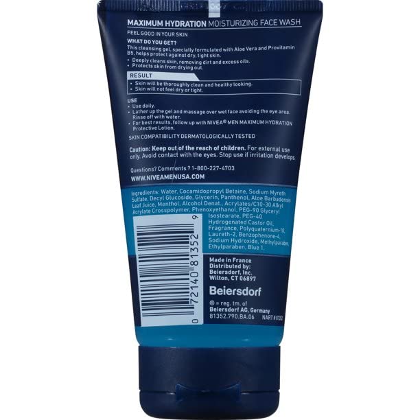 Nivea Men Maximum Hydration Moisturizing Face Wash 5 oz - 5 Pack Beauty & Personal Care NIVEA